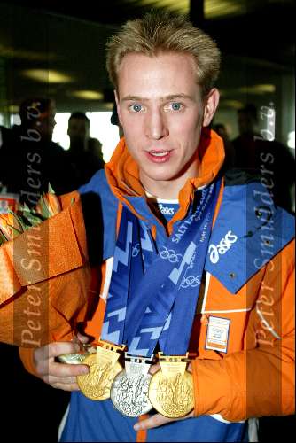 Den Haag 27 februari 2002
Huldiging Olympische sporters bij de koningin.
Jochem Uytdehaage