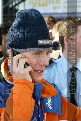 Den Haag 27 februari 2002
Huldiging Olympische sporters bij de koningin.
Jochem Uytdehaage 0met gsm