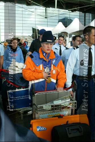 Den Haag 27 februari 2002
Huldiging Olympische sporters bij de koningin.
Jochem Uytdehaage