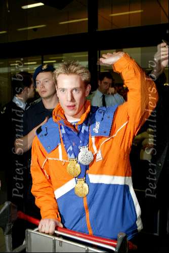 Den Haag 27 februari 2002
Huldiging Olympische sporters bij de koningin.
Jochem Uytdehaage