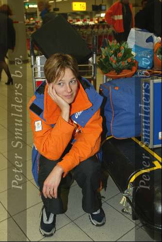 Schiphol 26 februari 2002
Terugkomst sporters van de Olympische winterspelen in Salt Lake city.
Marianne Timmer