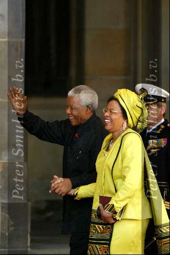 Amsterdam 2 februari 2002
Trouwen Prins Willem Alexander met Maxima
Nelson Mandela met vrouw