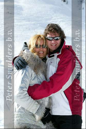 Zurs 17 februari 2002
Rene Froger en Natasja Froger 
Wintersport Sneeuw