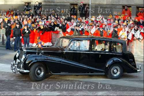Amsterdam 2 februari 2002
Trouwen Prins Willem Alexander met Maxima
Rolls Royce
