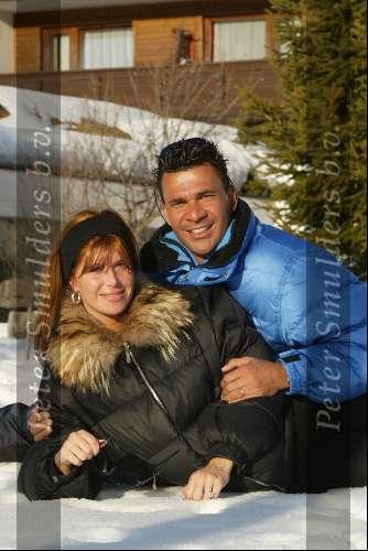 Lech 17 februari 2002
Ruud Gullit met Estelle Gullit
Wintersport Sneeuw