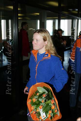 Schiphol 26 februari 2002
Terugkomst sporters van de Olympische winterspelen in Salt Lake city.
Tonny de Jong
