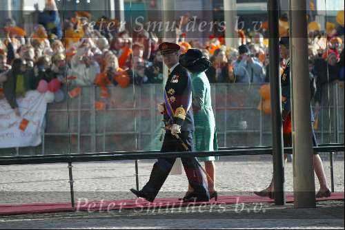 Amsterdam 2 februari 2002
Prins Willem Alexander en Maxima trouwen.
koning Gustav van zweden