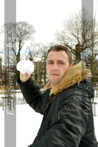 Amsterdam 26 februari 2004
Presentatie Bobo\'s in de bush. 
Chris Tates in de sneeuw
