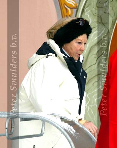 Lech 13 februari 2004
Koningin Beatrix op vakantie in Lech.