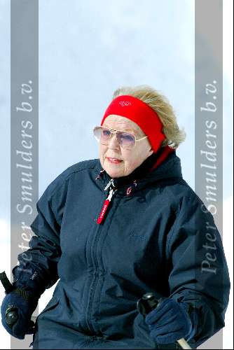 Lech 15 februari 2004
Koningin Beatrix op wintersport in Lech