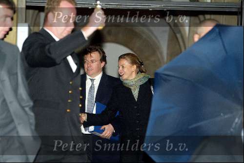 Amsterdam 6 februari 2004
Verjaardag van Koningin Beatrix op paleis op de dam.
Prins Friso en Mabel Wisse Smit