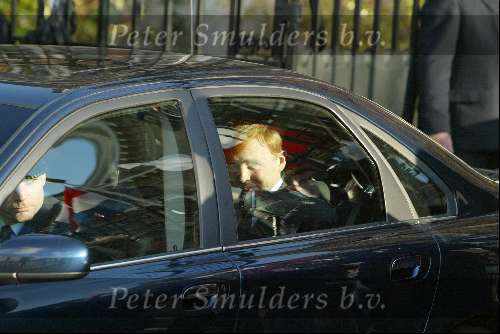 Utrecht 18 februari 2004
Maxima en Prins Willem Alexander bij de munt in Utrecht bij munt slaan voor Amalia