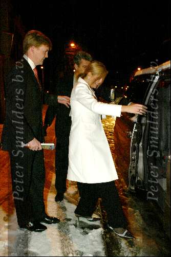Den  Haag 26 februari 2004
Maxima en Prins Willem Alexander op bezoek bij voorstelling  in schouwburg Den Haag