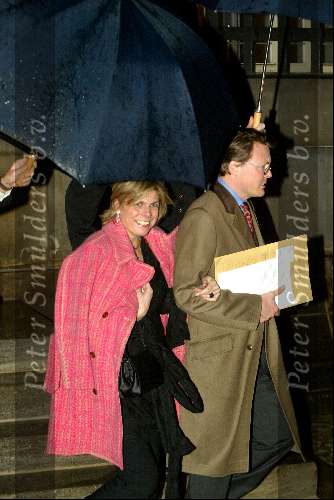 Amsterdam 6 februari 2004
Verjaardag van Koningin Beatrix op paleis op de dam.
Prins Constantijn en Prinses Laurentien