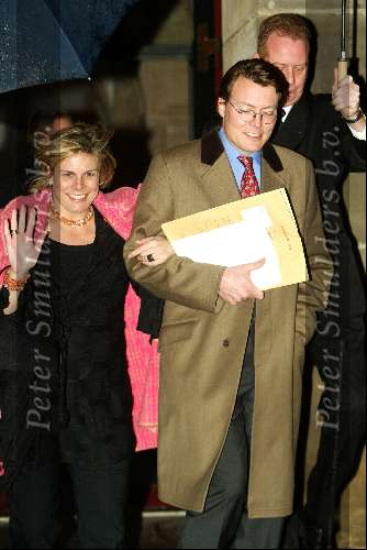 Amsterdam 6 februari 2004
Verjaardag van Koningin Beatrix op paleis op de dam.
Prins Constantijn en Prinses Laurentien