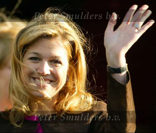 Utrecht 18 februari 2004
Maxima en Prins Willem Alexander bij de munt in Utrecht bij munt slaan voor Amalia