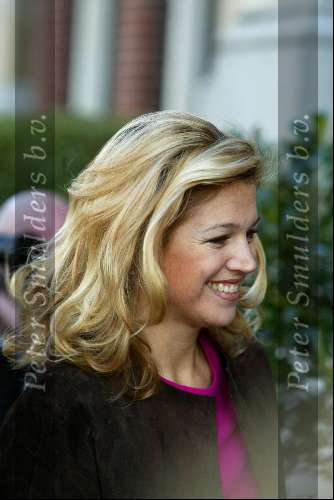 Utrecht 18 februari 2004
Maxima en Prins Willem Alexander bij de munt in Utrecht bij munt slaan voor Amalia