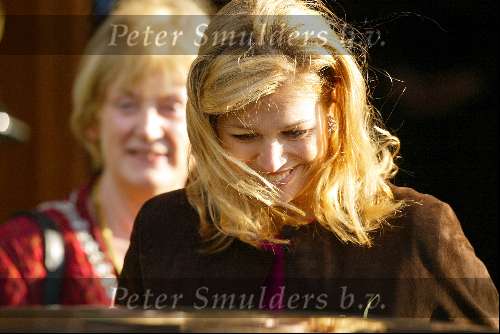Utrecht 18 februari 2004
Maxima en Prins Willem Alexander bij de munt in Utrecht bij munt slaan voor Amalia