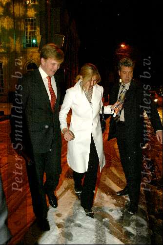 Den  Haag 26 februari 2004
Maxima en Prins Willem Alexander op bezoek bij voorstelling  in schouwburg Den Haag