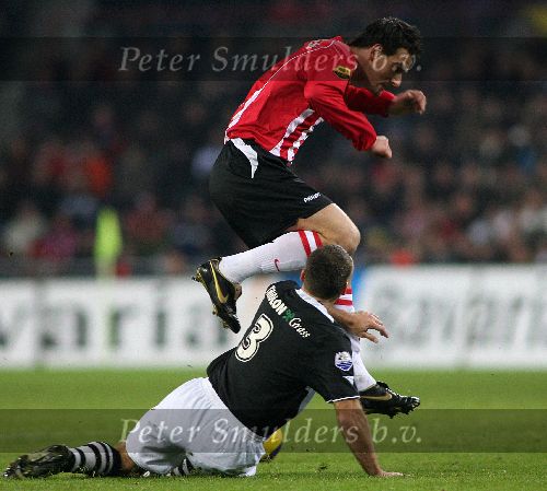 Eindhoven,11 Februari 2006 Kompetitiewedstrijd PSV-Heracles, eindstand 1-0 Seizoen 2005/2006
Jan Vennegoor of Hesselink