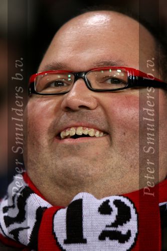 Eindhoven, 20 Januari 2007 Eerste wedstrijd na winterstop Kompetitiewedstrijd tussen PSV-SC Heerenveen, eindstand 3-1 Seizoen2006/2007
PSV Rolstoelsuppporter Adriaan Aerts, reeds 20 jaar supporter