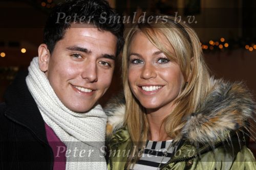 Hilversum 11 december 2006
Jan Smit met Ellemieke Vermolen bij theater Gooiland.