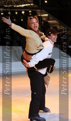 Baarn, 10 Januari 2007 Perspresentaie Dancing On Ice RTL 2007
Mary Lou Legrand met parner