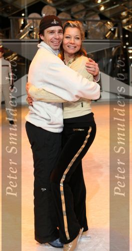 Baarn, 10 Januari 2007 Perspresentaie Dancing On Ice RTL 2007
Mary Lou Legrand met parner