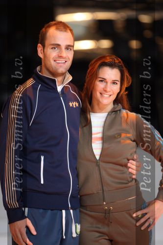 Baarn, 10 Januari 2007 Perspresentaie Dancing On Ice RTL 2007
Quinty Trustfull met parner