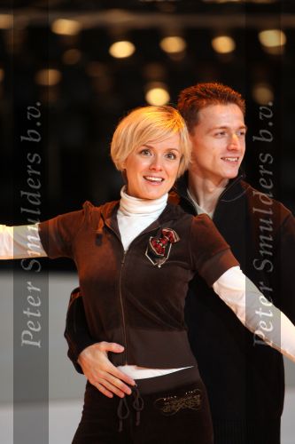 Baarn, 10 Januari 2007 Perspresentaie Dancing On Ice RTL 2007
Suze Mens met parner