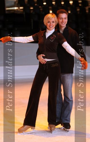 Baarn, 10 Januari 2007 Perspresentaie Dancing On Ice RTL 2007
Suze Mens met parner