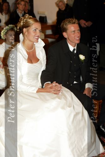 Roosendaal 7 december 2002
Trouwen Michael Boogerd en Nerena Ruinemans