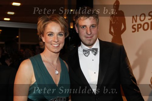 Amsterdam 15 december 2009
Sportman van het jaar verkiezing in de RAI. Renate Groenewold met vriend
Peter Smulders bv