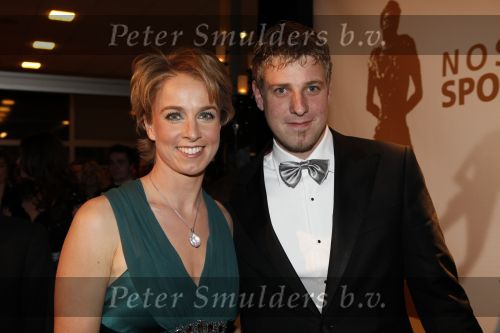 Amsterdam 15 december 2009
Sportman van het jaar verkiezing in de RAI. Renate Groenewold met vriend
Peter Smulders bv