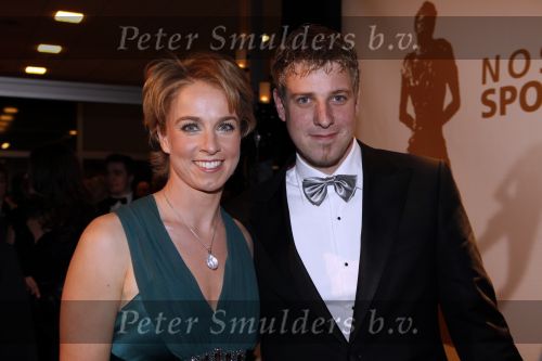 Amsterdam 15 december 2009
Sportman van het jaar verkiezing in de RAI. Renate Groenewold met vriend
Peter Smulders bv