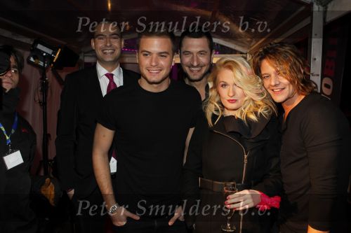 Hilversum 7 december 2010
Uitreiking Radio bitches awards. Sebastiaan Labrie Jim Bakkum Tygo Gernandt Lange FRans en Miss Montreal
Peter Smulders bv