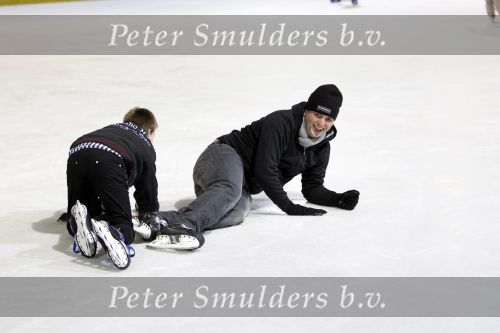 Amsterdam 4 januari 2011
Patty Brard en haar vriend Nicky v Dam schaatsend op de Jaap eden baan.
Peter Smulders bv