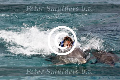 Curacao 8 januari 2011
Gerard Joling Patty Brard en Romy Omtzigt zwemmen bij de dolphin academy
bij seaquarium met dolfijnen.
Peter Smulders bv
