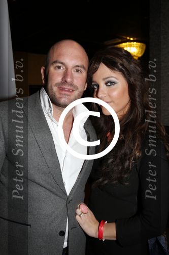 Uitgeest 14 januari 2013
Nieuwjaarsreceptie Henk Geels in Bobs saloon. Dean Saunders met zijn vriendin 
Peter Smulders bv