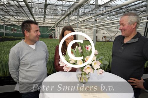 Spierdijk 17 januari 2013
Doop tulp Merel Delight vernoemd naar presentatrice Merel Westrik.
Peter Smulders bv
