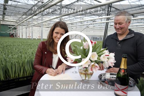Spierdijk 17 januari 2013
Doop tulp Merel Delight vernoemd naar presentatrice Merel Westrik.
Peter Smulders bv