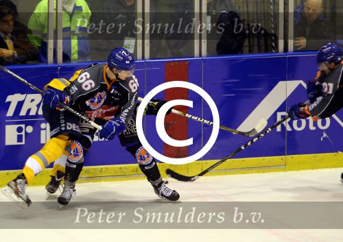 Tilburg, 13 Januari 2013
Finale Ijshockey tussen Kemphanen-Tilburg Trappers, eindstand 3-5
Mike Verschuren (No. 66)
Foto Peter Smulders BV