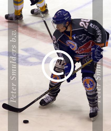 Tilburg, 13 Januari 2013
Finale Ijshockey tussen Kemphanen-Tilburg Trappers, eindstand 3-5
Nick Verschuren (No. 26)
Foto Peter Smulders BV