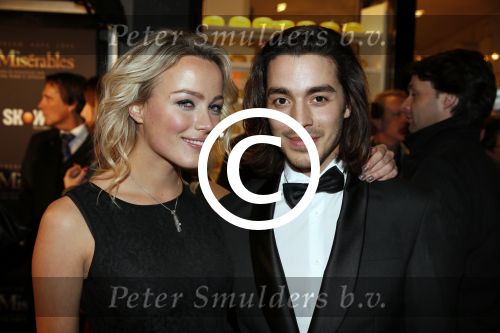 Amsterdam 9 januari 2012
Premiere les Miserables in Tuschinski. Tess Milne met vriend
Peter Smulders bv