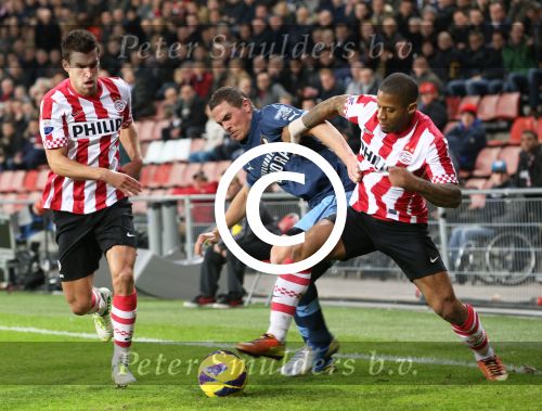 Eindhoven, 30 Januari 2013
1/4 Finale KNVB Beker PSV-Feyenoord, Seizoen 2012-2013, eindstand 2-1
Wesley Verhoek in duel met Jeremain Lens en Kevin Strootman
Foto Peter Smulders BV