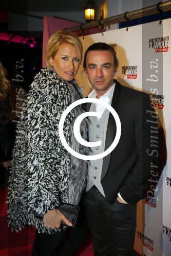 Amsterdam 8 januari 2013
Feestje Glamour in het blauwe theehuis. Anouk Smulders en Tom Sebastian