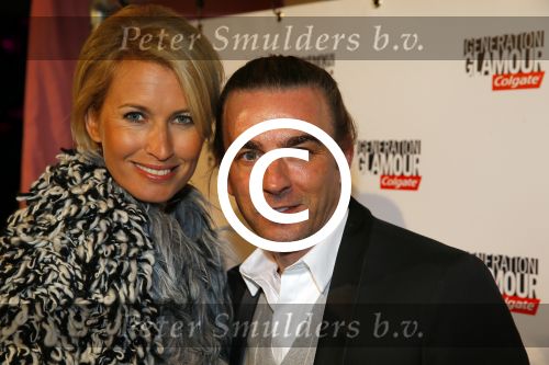 Amsterdam 8 januari 2013
Feestje Glamour in het blauwe theehuis. Anouk Smulders en Tom Sebastian