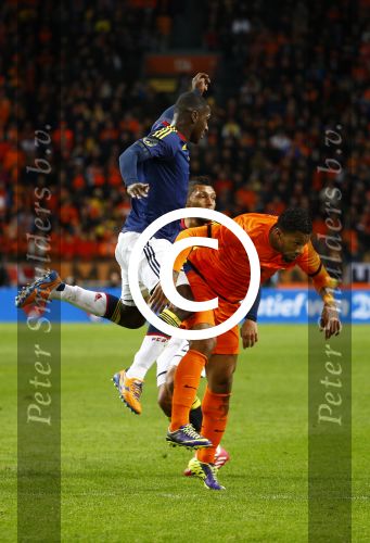 Amsterdam, 19 November 2013
Oefeninterland Nederland-Colombia, eindstand 0-0
Rood voor Jeremain Lens
Foto Peter Smulders BV