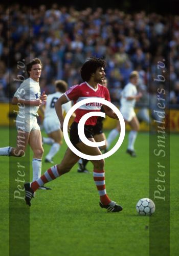 Eindhoven, 5 April 1986 PSV-FC Groningen, eindstand 0-0
Ruud Gullit
Foto Peter Smulders BV