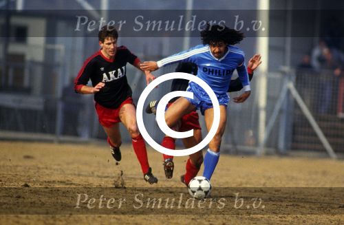 Rotterdam 9 Maart 1986, Excelsior-PSV, eindstand 0-1
Ruud Gullit
Foto Peter Smulders BV